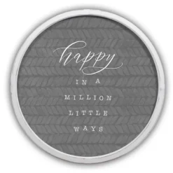 Happy In A Million Ways Round Framed Plaque-Kirkland's Home Cheap