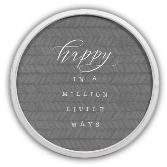 Happy In A Million Ways Round Framed Plaque-Kirkland's Home Cheap