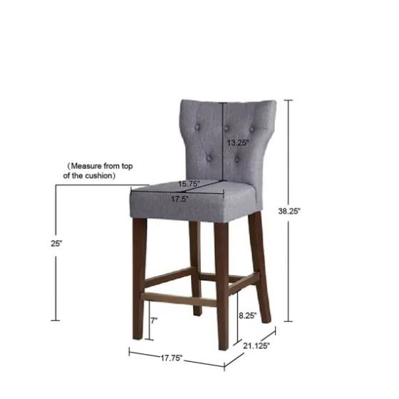 Harrison Tufted Counter Stool-Kirkland's Home Outlet