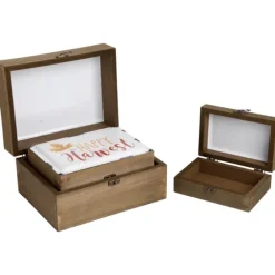 Harvest Boxes With Metal Covers, Set Of 3-Kirkland's Home Clearance