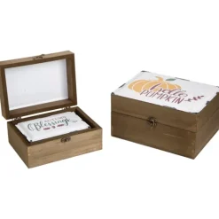 Harvest Boxes With Metal Covers, Set Of 3-Kirkland's Home Clearance