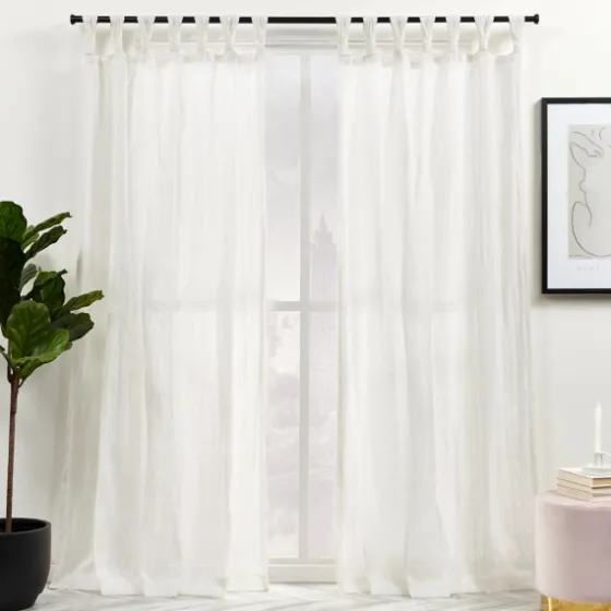 Hazel Sheer Braid 2-Pc. Curtain Panel Set, 96 In.-Kirkland's Home Flash Sale