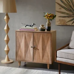 Hazelnut Prism Cabinet-Kirkland's Home Best