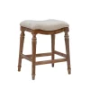 Hazelnut Upholstered Curved Seat Counter Stool-Kirkland's Home Cheap