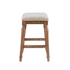 Hazelnut Upholstered Curved Seat Counter Stool-Kirkland's Home Cheap