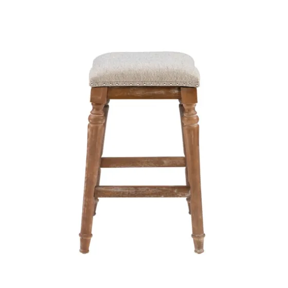 Hazelnut Upholstered Curved Seat Counter Stool-Kirkland's Home Cheap
