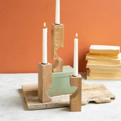 Heart Cutout Wood Taper Candle Holders, Set Of 3-Kirkland's Home Online