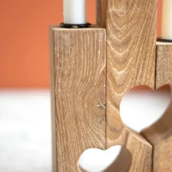 Heart Cutout Wood Taper Candle Holders, Set Of 3-Kirkland's Home Online