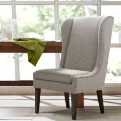 Heather High Wingback Dining Chair-Kirkland's Home Fashion