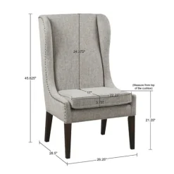 Heather High Wingback Dining Chair-Kirkland's Home Fashion