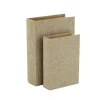 Heathered Beige Linen Book Boxes, Set Of 2-Kirkland's Home Shop