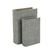 Heathered Linen Book Boxes, Set Of 2-Kirkland's Home Sale