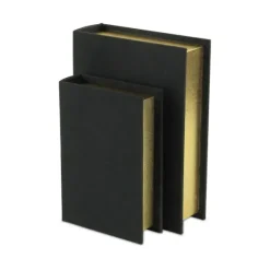 Heathered Linen Book Boxes, Set Of 2-Kirkland's Home Store