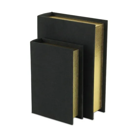 Heathered Linen Book Boxes, Set Of 2-Kirkland's Home Store