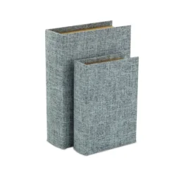 Heathered Linen Book Boxes, Set Of 2-Kirkland's Home Sale