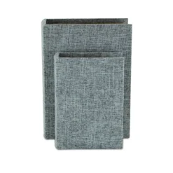 Heathered Linen Book Boxes, Set Of 2-Kirkland's Home Sale
