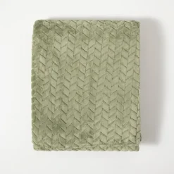 Heavenly Herringbone Plush Throw-Kirkland's Home Discount