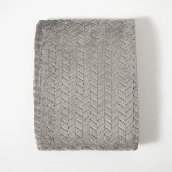 Heavenly Herringbone Plush Throw-Kirkland's Home Cheap