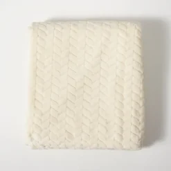 Heavenly Herringbone Plush Throw-Kirkland's Home Outlet