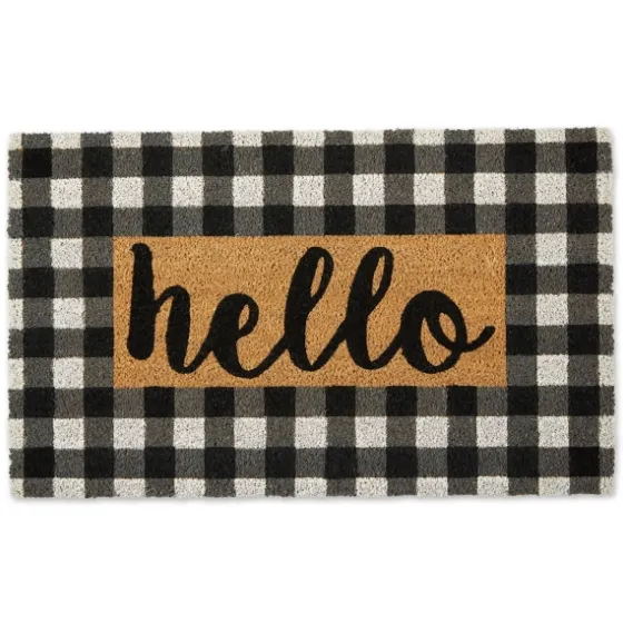 Hello Buffalo Check Doormat-Kirkland's Home Sale