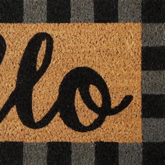 Hello Buffalo Check Doormat-Kirkland's Home Sale