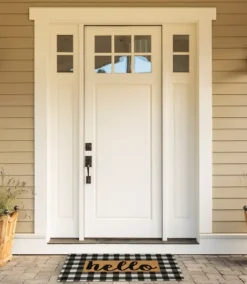Hello Buffalo Check Doormat-Kirkland's Home Sale