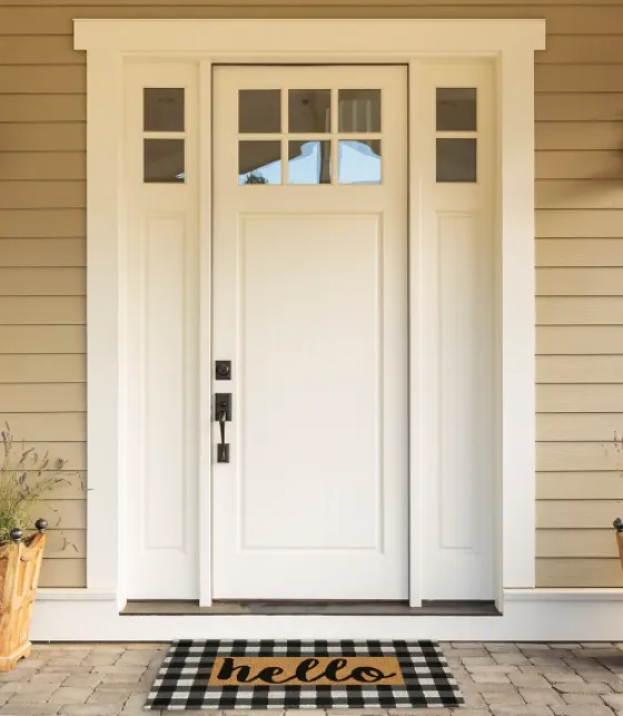 Hello Buffalo Check Doormat-Kirkland's Home Sale