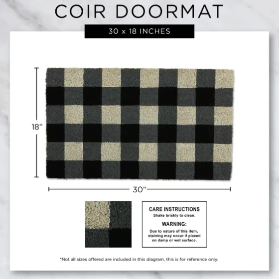 Hello Buffalo Check Doormat-Kirkland's Home Sale