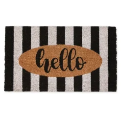 Hello Cabana Stripe Coir Doormat-Kirkland's Home Discount