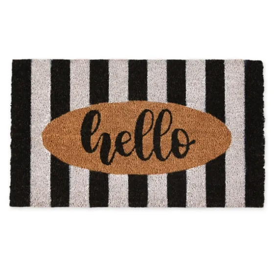 Hello Cabana Stripe Coir Doormat-Kirkland's Home Discount