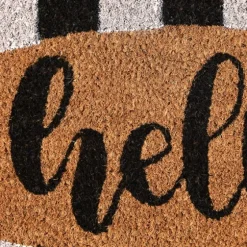 Hello Cabana Stripe Coir Doormat-Kirkland's Home Discount