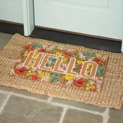 Hello Floral Coir Doormat-Kirkland's Home Best