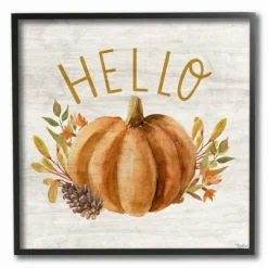 Hello Pumpkin Wood Framed Giclee Art Print-Kirkland's Home Best