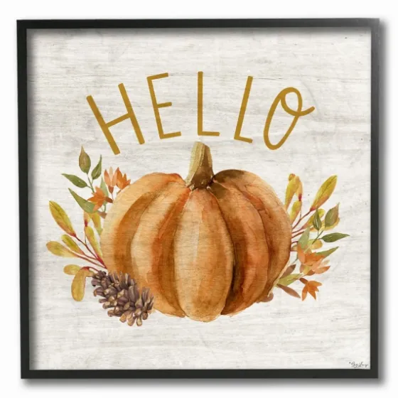 Hello Pumpkin Wood Framed Giclee Art Print-Kirkland's Home Best