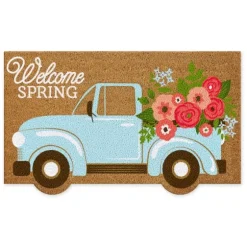 Hello Spring Flower Truck Coir Doormat-Kirkland's Home Shop