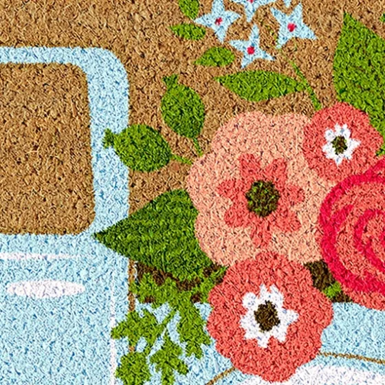 Hello Spring Flower Truck Coir Doormat-Kirkland's Home Shop