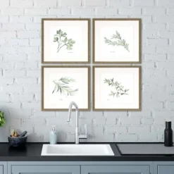 Herbs 4-Pc. Gold Framed Art Print Set-Kirkland's Home Cheap