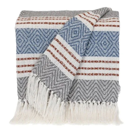 Herringbone Multi Striped Throw-Kirkland's Home Discount