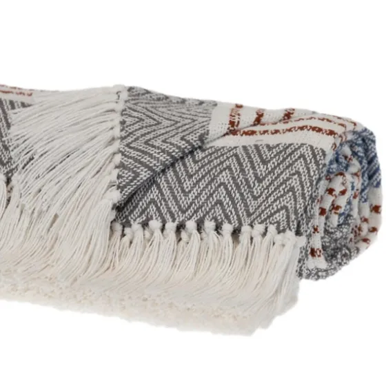 Herringbone Multi Striped Throw-Kirkland's Home Discount