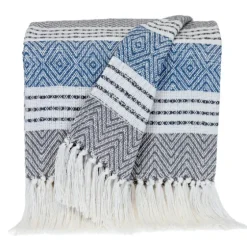 Herringbone Multi Striped Throw-Kirkland's Home Shop