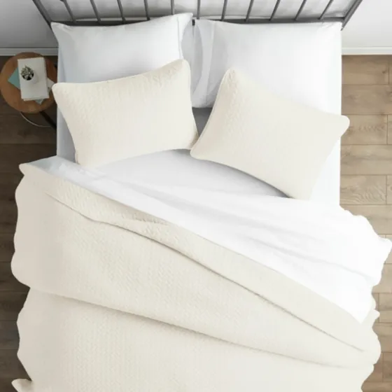 Herringbone Quilted 3-Pc. Queen Coverlet Set-Kirkland's Home Best