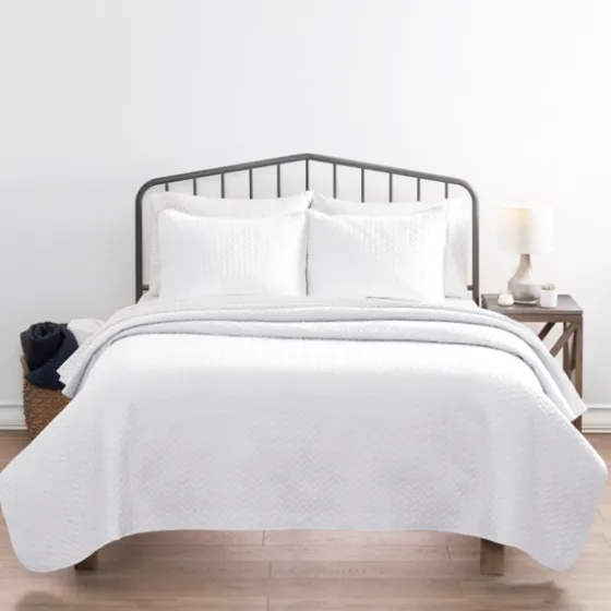 Herringbone Quilted 2-Pc. Twin Coverlet Set-Kirkland's Home Flash Sale