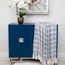 Herringbone Striped Throw-Kirkland's Home Outlet
