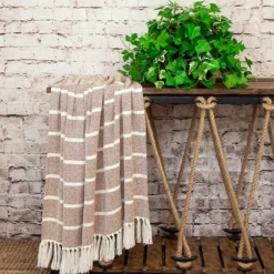 Herringbone Striped Throw-Kirkland's Home Flash Sale