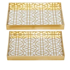 Hexagon Large Print 2-Pc. Tray Set-Kirkland's Home Flash Sale