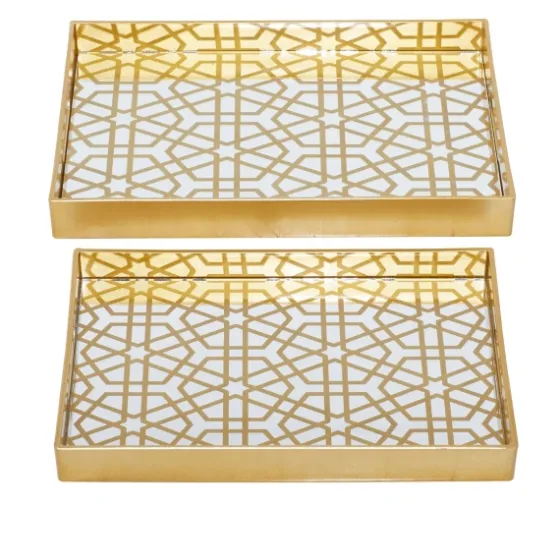 Hexagon Large Print 2-Pc. Tray Set-Kirkland's Home Flash Sale