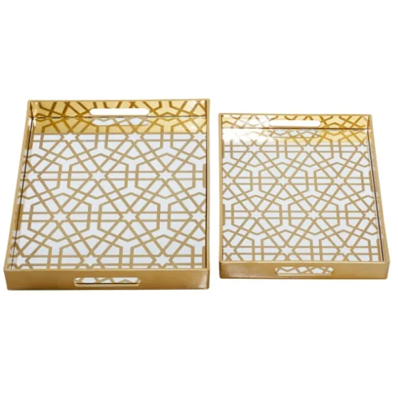 Hexagon Large Print 2-Pc. Tray Set-Kirkland's Home Flash Sale