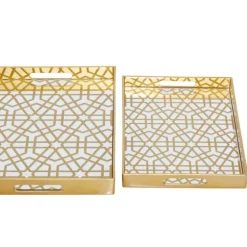 Hexagon Large Print 2-Pc. Tray Set-Kirkland's Home Flash Sale
