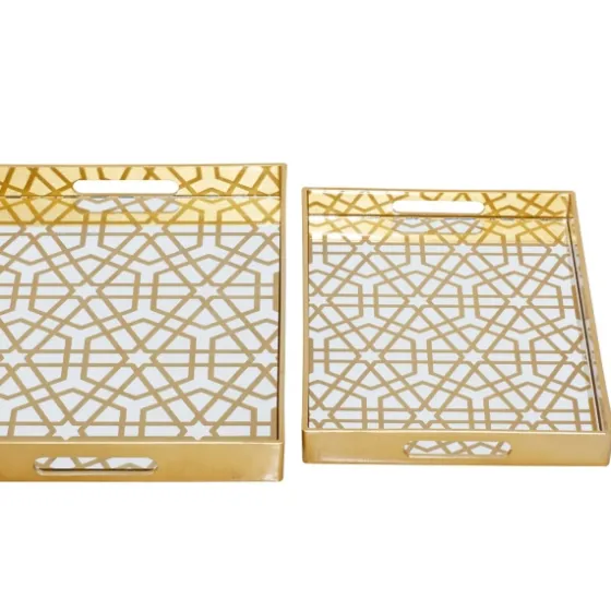 Hexagon Large Print 2-Pc. Tray Set-Kirkland's Home Flash Sale
