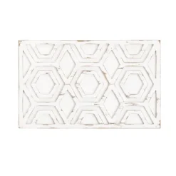 Hexagon White Wood Plaque-Kirkland's Home Best Sale